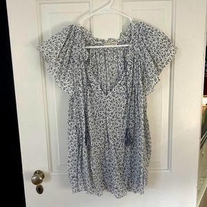 Ulla Johnson size 10 short sleeve ruffle blouse